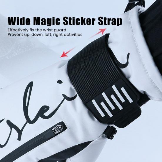 Mănuși de schi cu apărătoare încorporate pentru încheietura mâinii EVA cu amortizor de șocuri Mănuși de iarnă rezistente la apă caldă