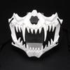 Halloween Halbgesichtsmaske - Schwarzer Tiger Yaksha Tengu Werwolf Cosplay