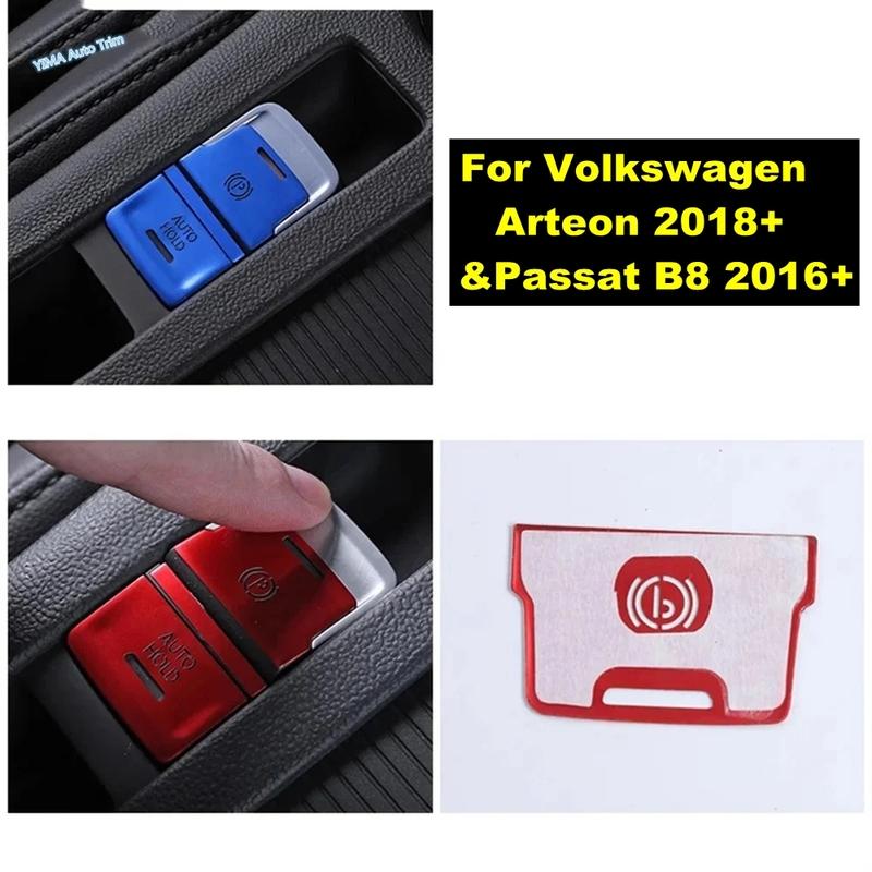 Metall Start Stopp Motor Druckknopf Schlüsselrahmen Abdeckung Zierleiste Für Volkswagen Arteon 2018 - 2024 / Passat B8 2016 - 2024 Zubehör