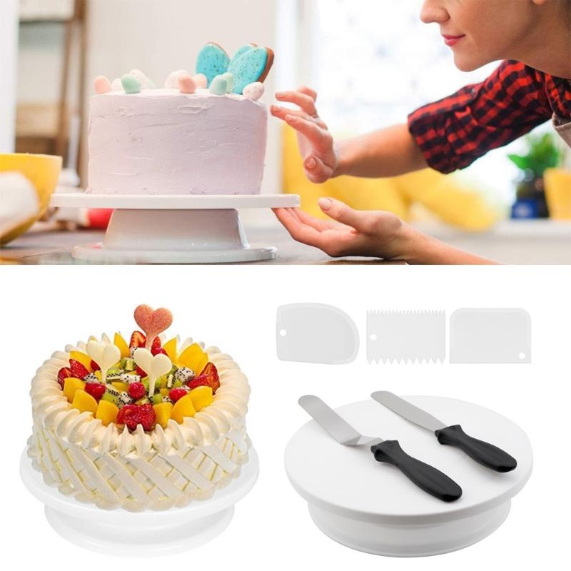 Revolving Cake Stand Professional Turntable for Cupcakes Pastries Decorations Home Baking Tool Kitchen Baking Equipment