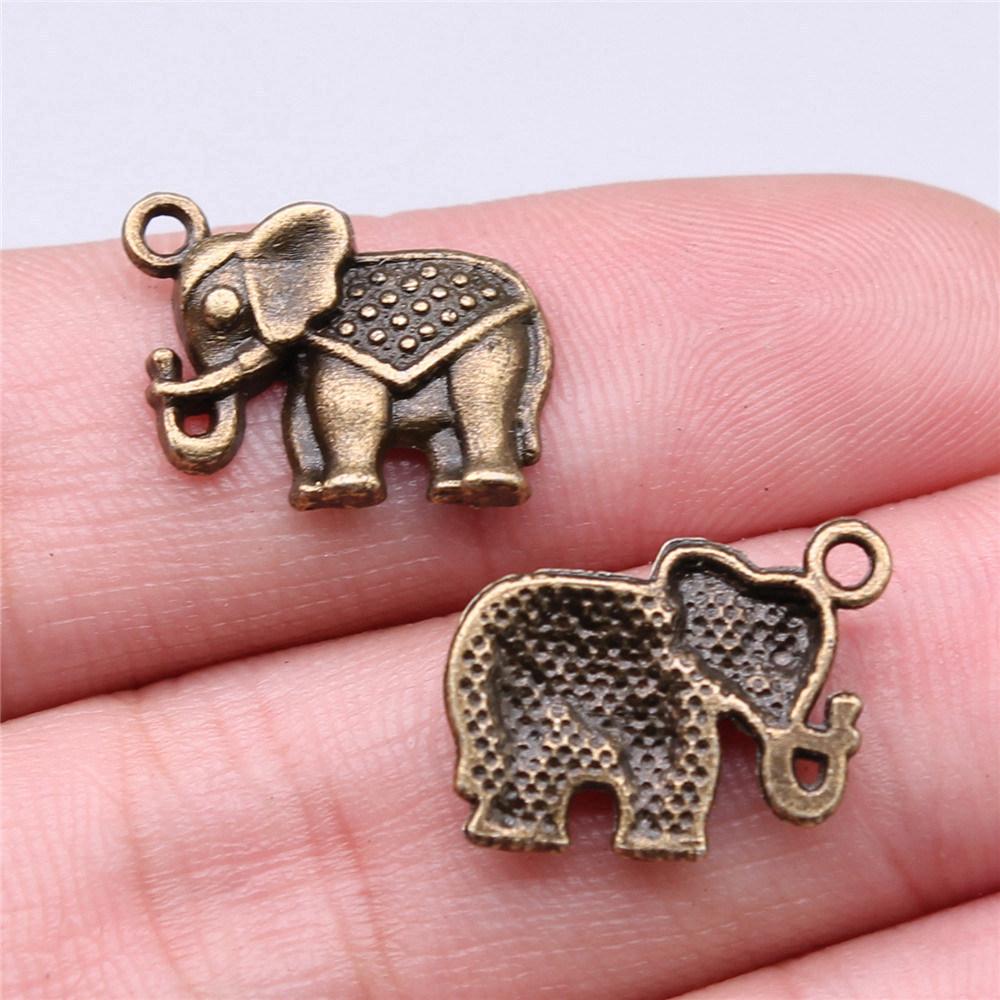 Charms Small Elephant Pendants Kids' Jewelry Materials QC115