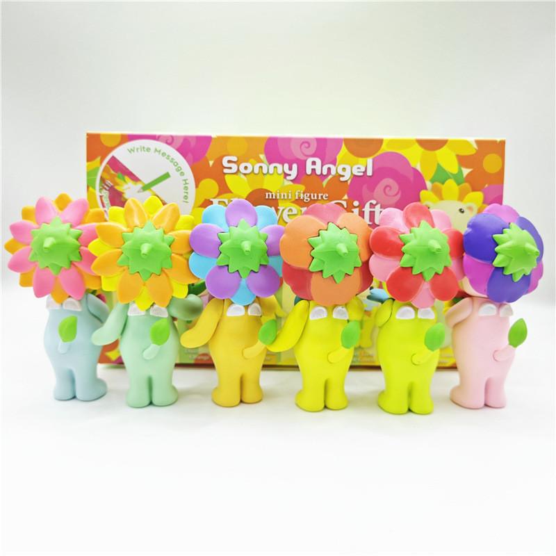 Charming Pvc Angel Figurines In Flower Plant Series With Rose And Sunflower Designs