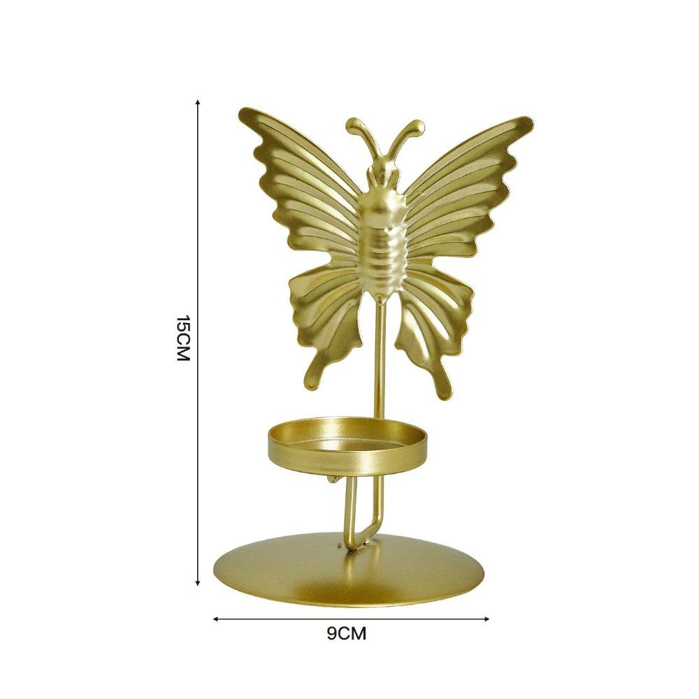Unique Iron Candle Holder Premium European Elegant Design Candle Cups Leaf Design Retro Style Table Ornament Home Decor
