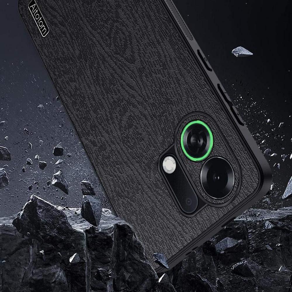 For Oppo K13 Turbo Pro 5G Case Wood Texture PU Leather Coated PC TPU Phone Cover