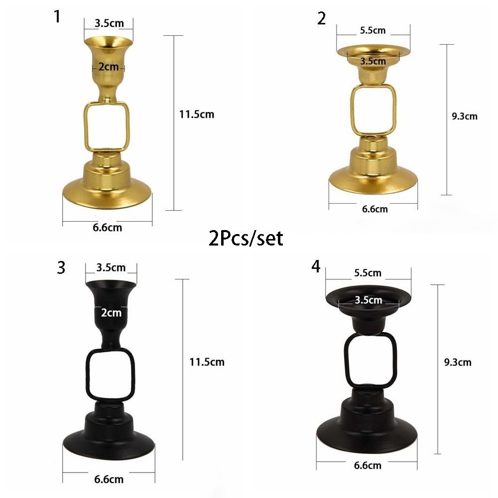 2Pcs/set Unique French-style Candle Holder Durable Desktop Candlestick  Living Room