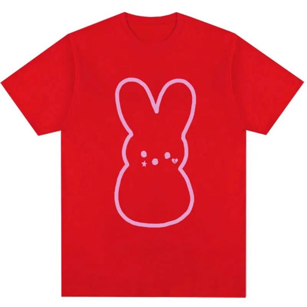 

Lil Peep Emo Rabbit Girl Fun Meme Summer Mens Casual Loose Short sleeved Tshirt S