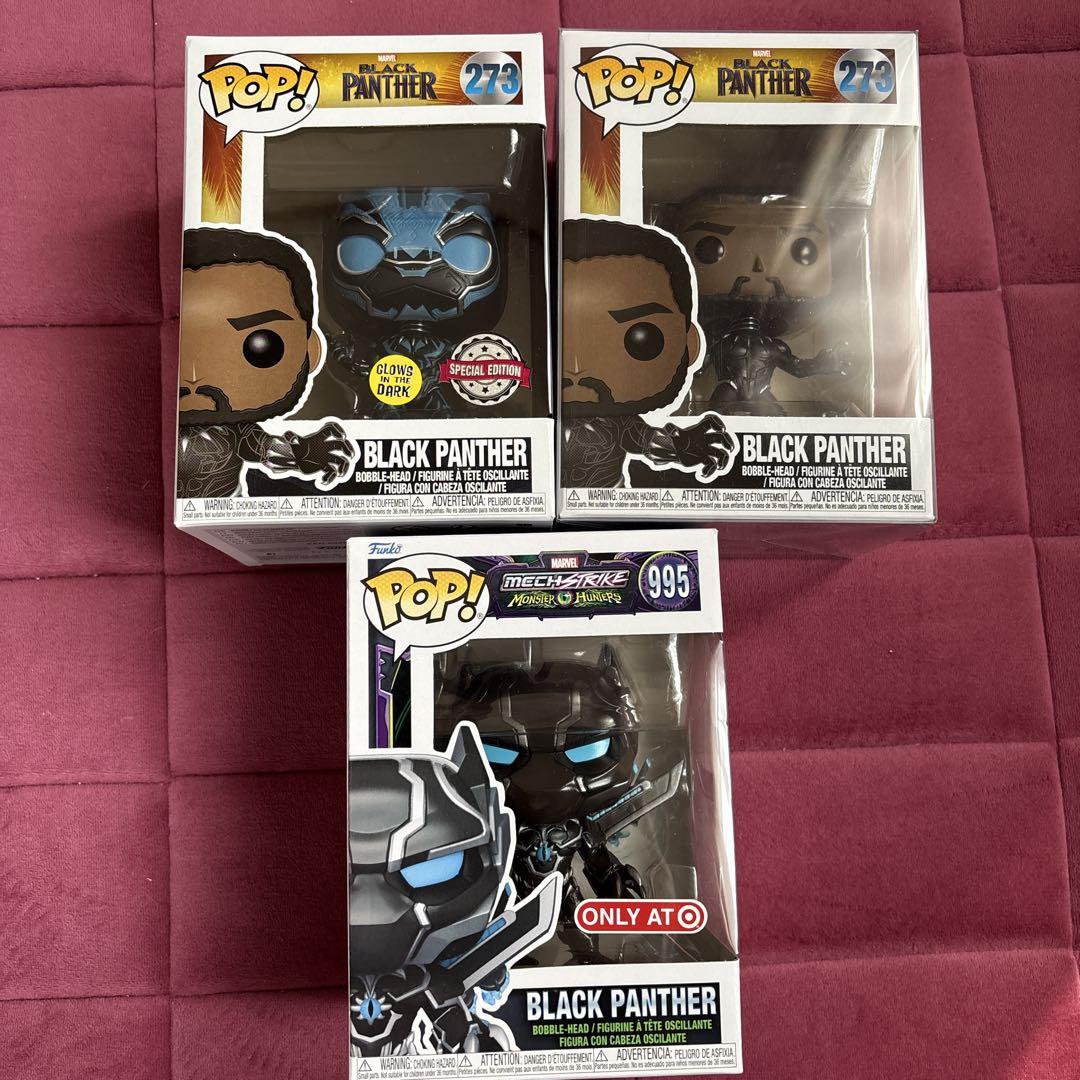 

[Б/У] Чрезвычайно редкий набор из 3 поп-фигурок Чёрной Пантеры