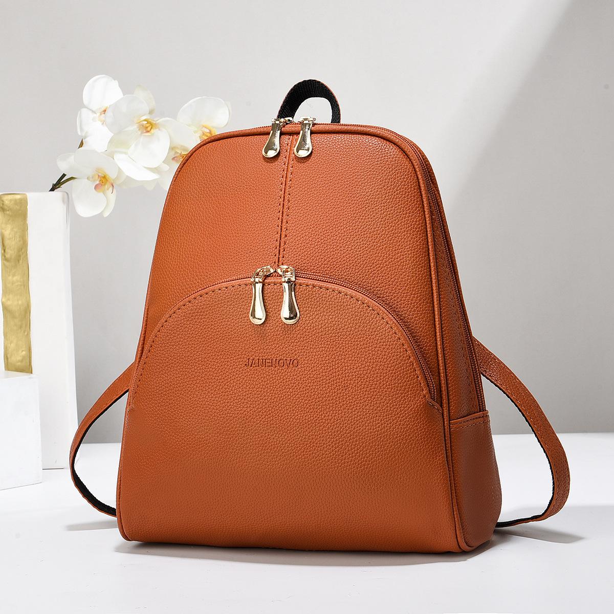 2025 Весна и лето Новый дорожный легкий рюкзак большой вместимости Простой корейский рюкзак оранжевый 2298₽