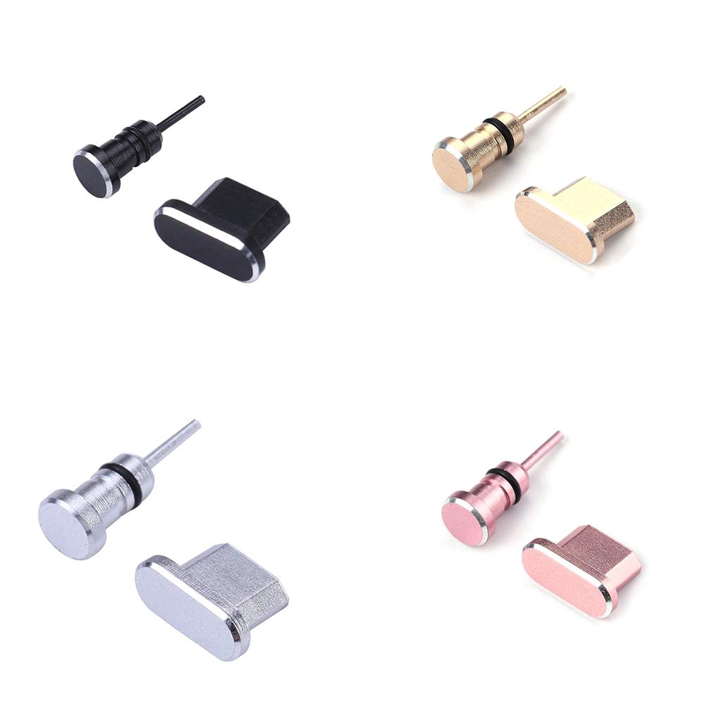 2PCS/Set Charging Port + Earphone Port Dust Plug Replacement for Android Mobile Phone 3.5mm Headset Stopper