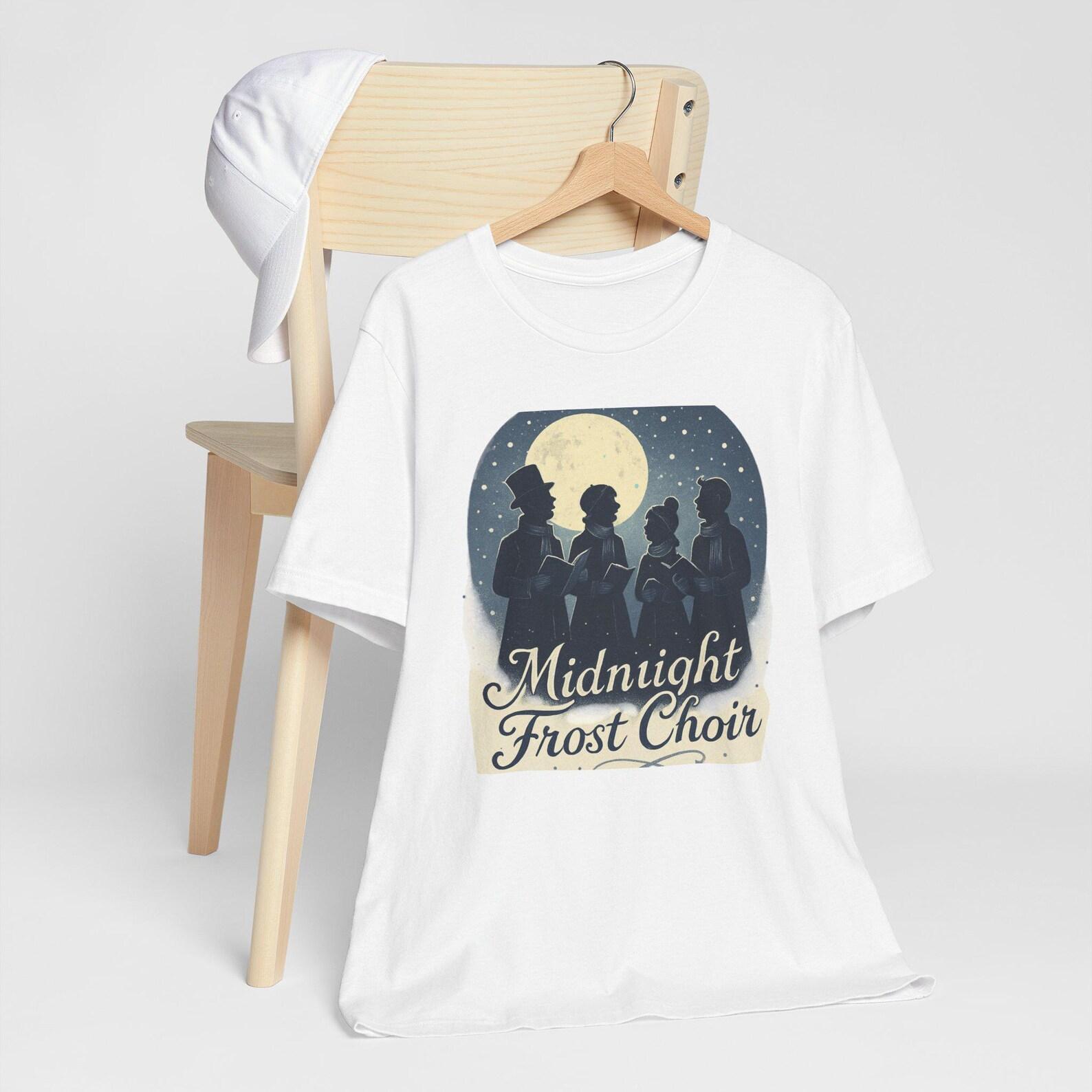 Midnight Frost Choir T-Shirt: Unisex Winter Holiday Tee XL