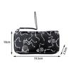 PU Leather Purse Creative Clutch Purse with Wrist Strap Handbag for Shopping Black White