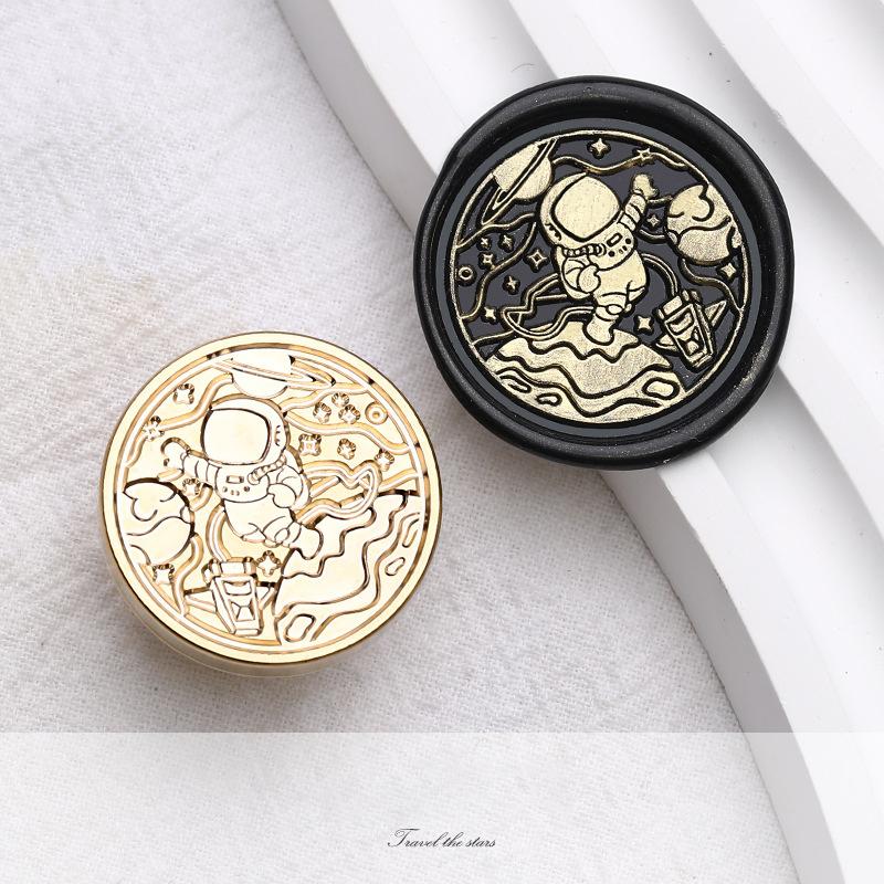 Медная Восковая Печать Ретро Луна Звезда Печать Восковая Печать Головка Для Свадебного Приглашения Упаковки Подарков Карточек Металлическая головка