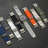 Designer Sports Silicone Band for Apple Watch Strap 49mm 45mm 44mm 42mm for Iwatch Series 9 8 7 6 5 4 Se 3 Ultra 2 Men Bracelet