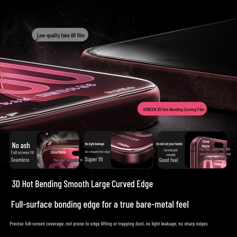 UGREEN Armor Ultra AR Tempered Glass Screen Protector for iPhone 18/17 Pro Max