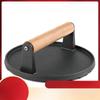 1Pc Cast Iron Meat Pressing Board Roast Steak Round Meat Pressing Board Meat Pressing Artifact Roast Meat