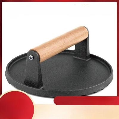 1 pz. Tavola per Pressare la Carne in Ghisa Bistecca Arrosto Tavola Rotonda per Pressare la Carne Strumento per Pressare la Carne Carne Arrosto