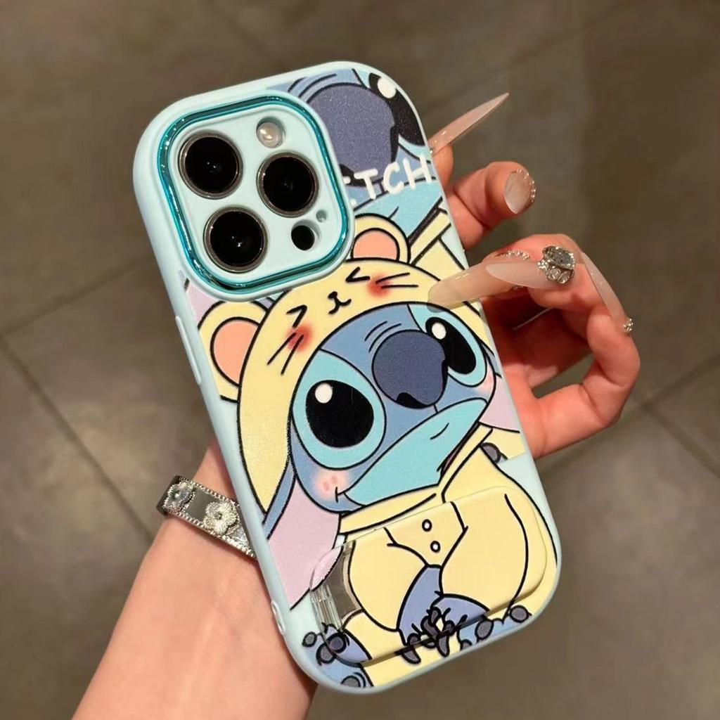 Cute Stitch for Apple 17promax Fine Hole Fat Man Mobile Phone Case iPhone16/15/14/13 New
