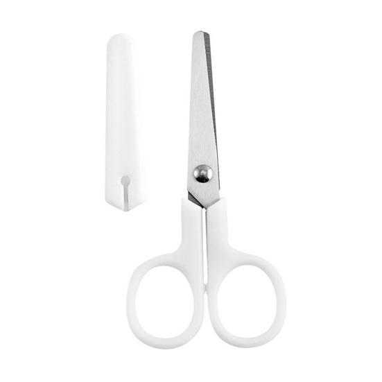 Kids Scissors with Cover, Safety Protection Design Sharp Scissors, Comfortable Grip Safety Scissors for School Office Home Craft Tools