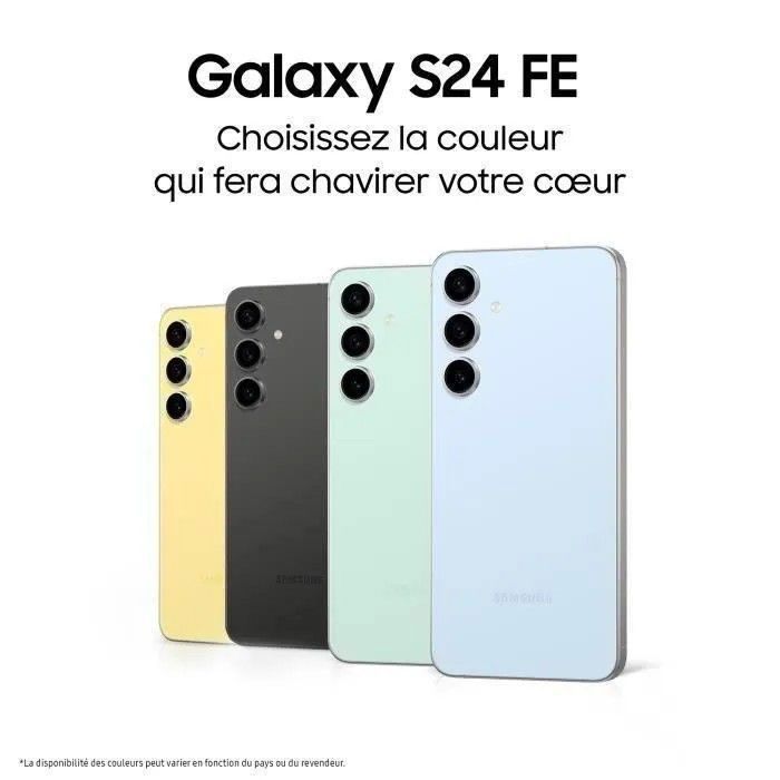 Smartphone SAMSUNG Samsung Galaxy S24 FE 128 Go Bleu 5G - Version US - Very good condition