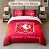 Ensemble de literie personnalisé Motif FC Twente, Impression Nom Texte 1 Housse de couette plus 2 Taies d'oreiller Textile de maison