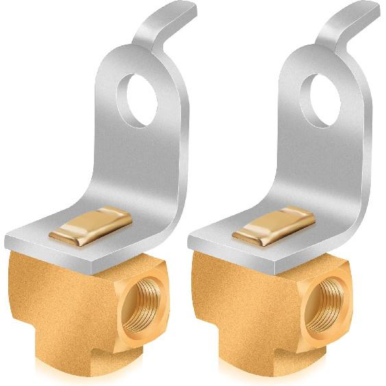 

2Pcs 3-Way Brake Line Tee with Mounting Bracket Brass Brake Line Union Fittings 3/16 for 3/8 -24 Threads Maintaining Brake Systems for Fuel Line