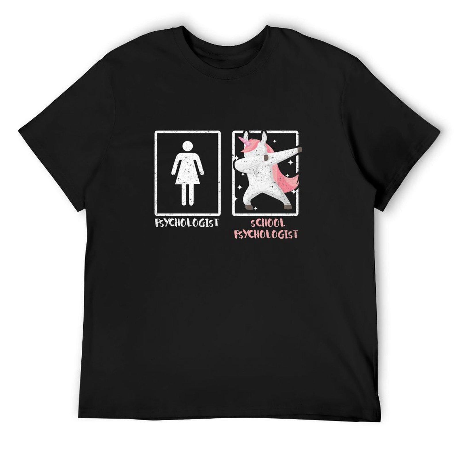 

Школьный Психолог Даб Единорог Даб Волшебная Футболка хиппи одежда больших размеров кавайная одежда оверсайз футболка мужская футболка 4XL