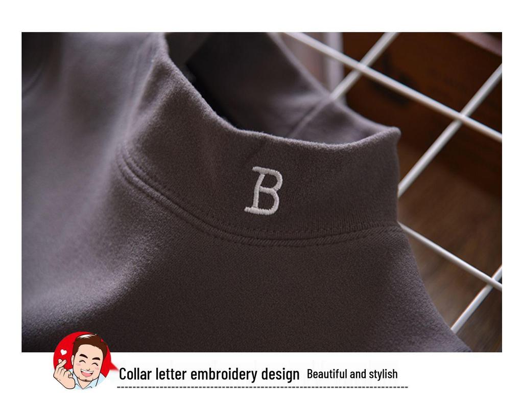 Jungen Halbrollkragen Samt Thermohemd für Winter & Herbst - Verdickte Mittlere & Große Kinderbekleidung