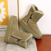 Soft leather version~ Northeast snow boots women's 2025 new winter mid-tube non-slip thick-soled piled thickened warm cotton shoes