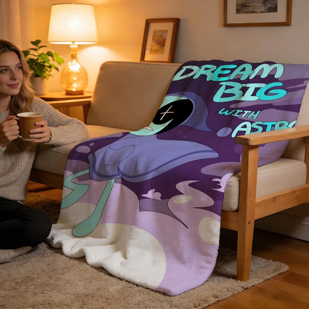 Throw High-Density Short Plush Blanket For Sofa Nap Air-Conditioned Room Soft Skin-Friendly D-DandyS Worlds