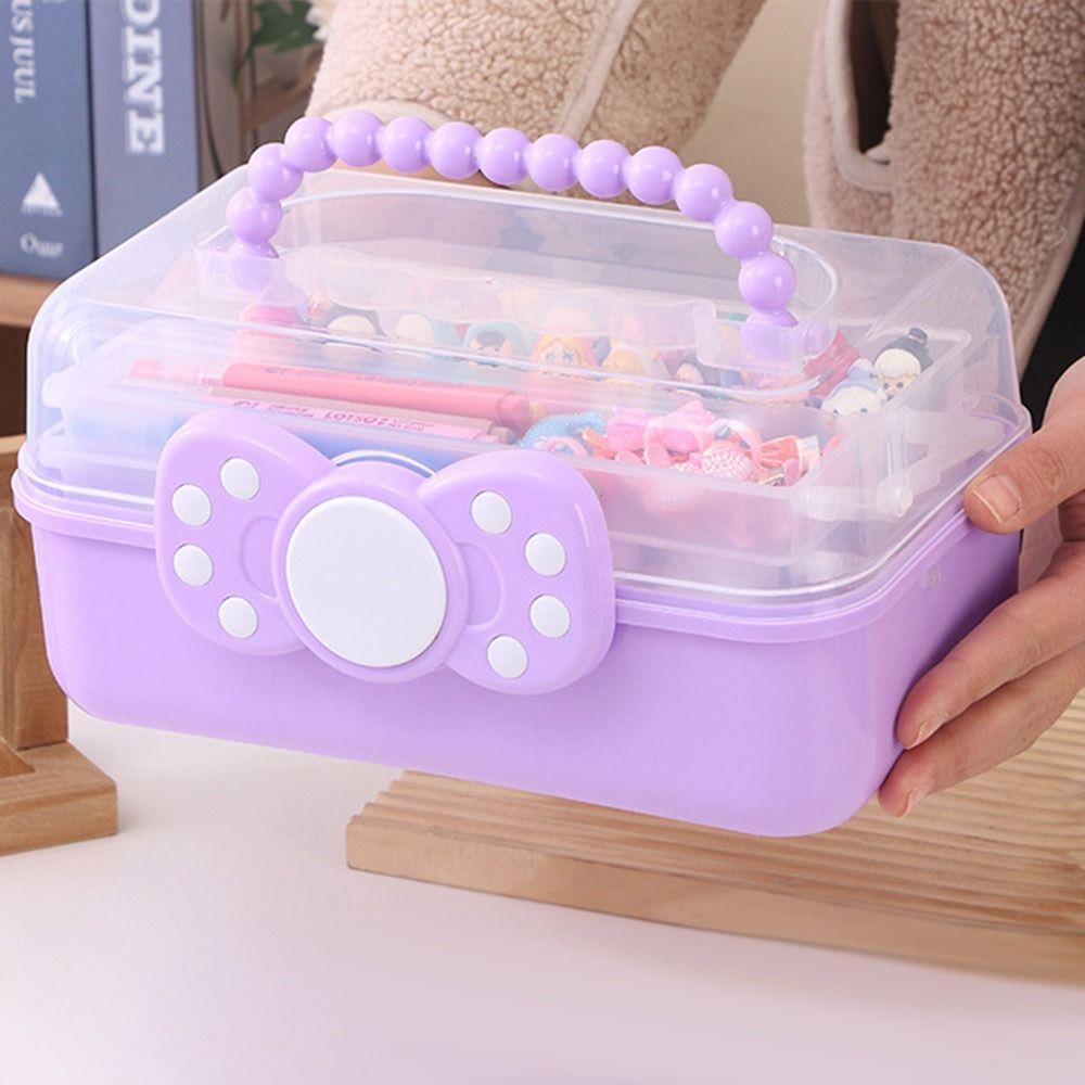 Foldable Hairpin Storage Box Large Capacity Hair Accessories Organizer  Children Girls