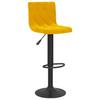 Bar Stool Set of 2 Mustard Yellow Velvet