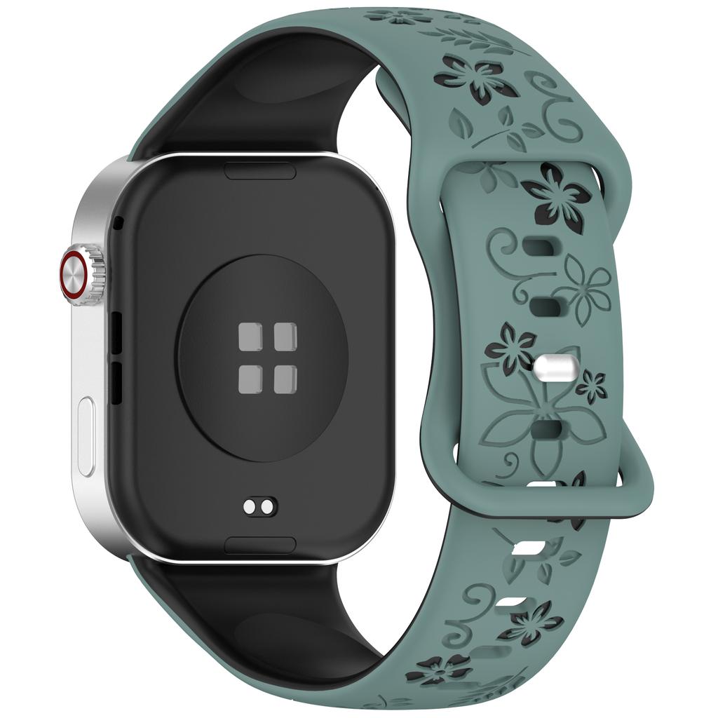 Kwiaty Rzeźbione 3D Do Xiaomi Smart Band 8Pro 9 Pro Pasek do Zegarka Silikonowy Pasek Do Redmi Watch 4 5 6 Smartwatch Grawerowany Pasek