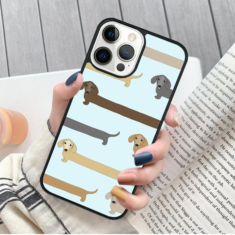 Sausage Dog Dachshund Art Phone Case for iPhone 17 Air 16 15 14 12 13 PLUS 11 PRO MAX Cover Fundas Shell coque