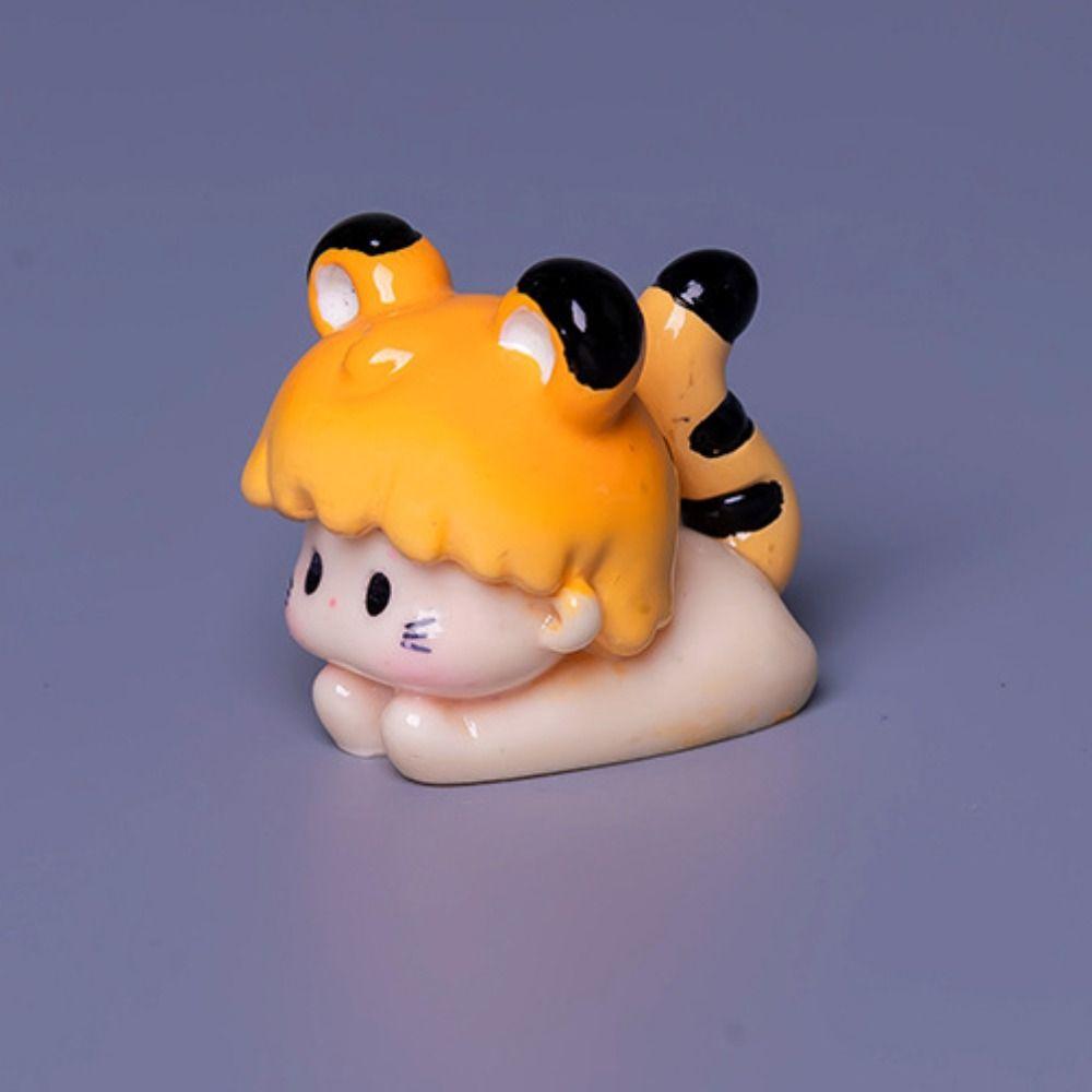 Cartoon Style Resin Animal Model Modern Design Mini Animal Model  Fairy Garden