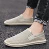 Mens Canvas Graffiti Shoes Hemp Insole Unisex Cloth Espadrilles Male Denim Loafers Slip on Cartoon Fisherman Easy Wear Plimsolls