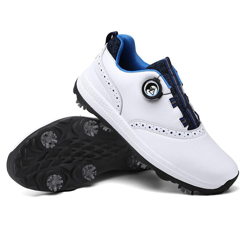 

New Men s Plus Size Golf Shoes Training Shoes Spin Buckle Spikes Sneakers 40