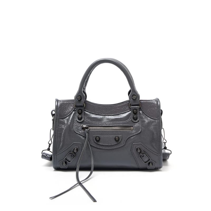 Trendy Sassy Retro Leather Studded Crossbody Motorcycle Bag - Large Capacity Tote