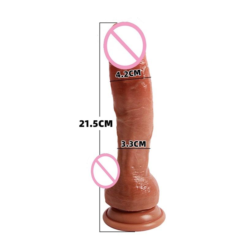 Kadınlar İçin Gerçekçi Silikon Dildo - Solo Haz ve Mastürbasyon İçin Yumuşak Manuel Penis Seks Oyuncağı