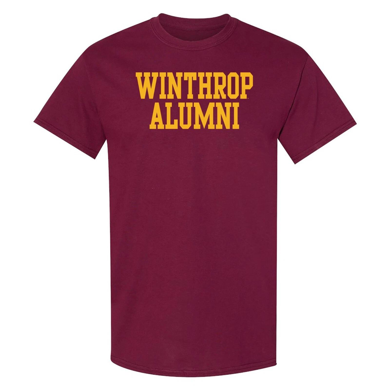 Winthrop Eagles Basic Block Alumni - NCAA University Sports T Shirt - Maroon M