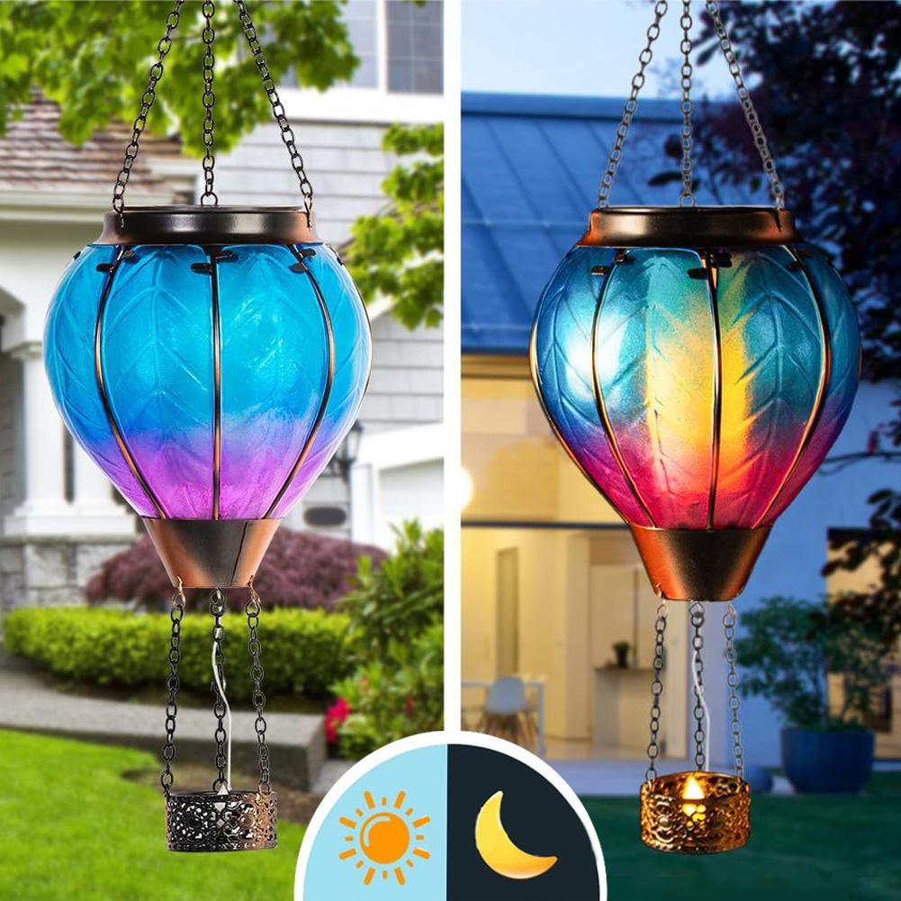 Outdoor Solar Garden Light IP65 Waterproof Garden Hanging Decor LED Light Flickering Flame Birthday Wedding Christmas Decoration