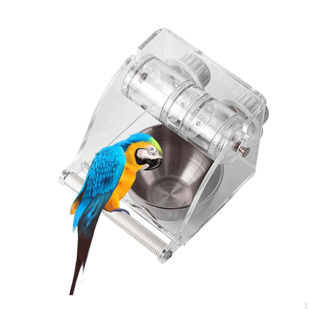 Bird Cage Feeder Foraging Toy Transparent Leakproof Easy to Clean Hanging Pet Food