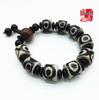 Tibetan Ethnic Three-Eyed Dzi Agate Unisex Bracelet