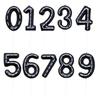 Line Numbers 0-9 Candles Birthday Party Scene Decoration Arrangement Black Printed White Striped Number Candles