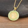 Nidin High Quality Copper Micro Inlaid Zircon Charm Pendant Necklace For Women Girl Religious Style Clavicle Chain Jewelry Gifts