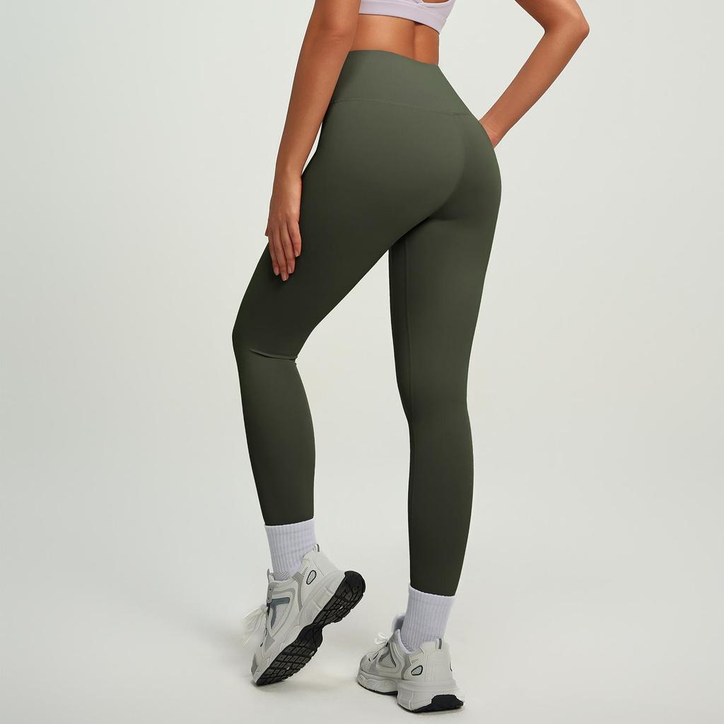 MT20 Women's High Waist Butt-Lifting Purple Yoga Pants - Peach Basic Sportswear