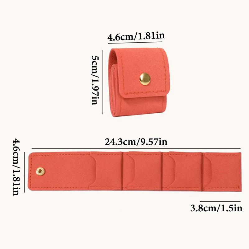 Sac de Rangement pour Bijoux à 4 Compartiments Mini Sac à Bijoux Portable Sac Organisateur pour Boucles d'Oreilles Collier Bague Étui de Rangement pour Bijoux de Voyage