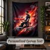 Tapiserie de perete personalizată, Text personalizat Lamine Yamal, Artă de perete din material moale pentru decor interior