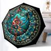 Underwater Fantasy Fishscape Pattern Umbrella, Portable and Foldable Design, 8 Ribs, a Casual Accessory for Halloween, Christmas, and Birthday Gifts.