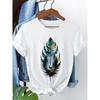 European Size Directional Dreamy Style Deer Printed Short Sleeve Round Neck T-Shirt