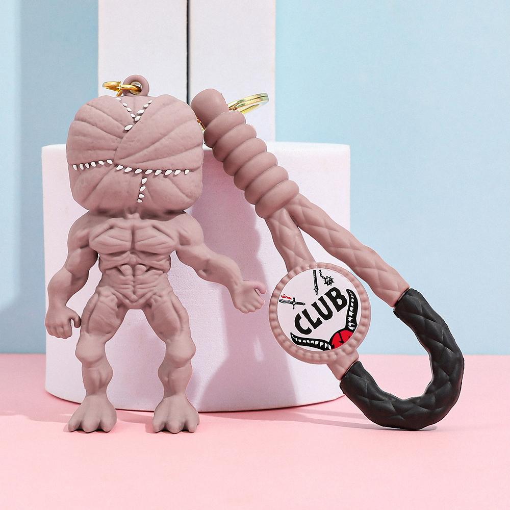 Cartoon Game Characters Keychain Cute Eleven Demogorgon PVC Figure Key Ring For Children Boys Halloween Girls Carnivorous plant